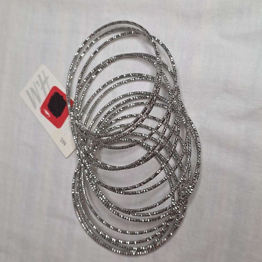 H&M Shimmering Silver Bangle Set (NWT) [2/$10] - Picture 3 of 3